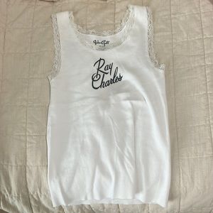 white brandy melville tank: OS
